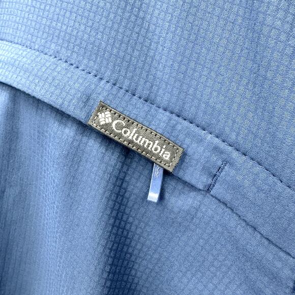 Columbia Fishing Hiking Shirt Mens XXL Blue Long Roll Tab Sleeve Vented Outdoor - Picture 5 of 10